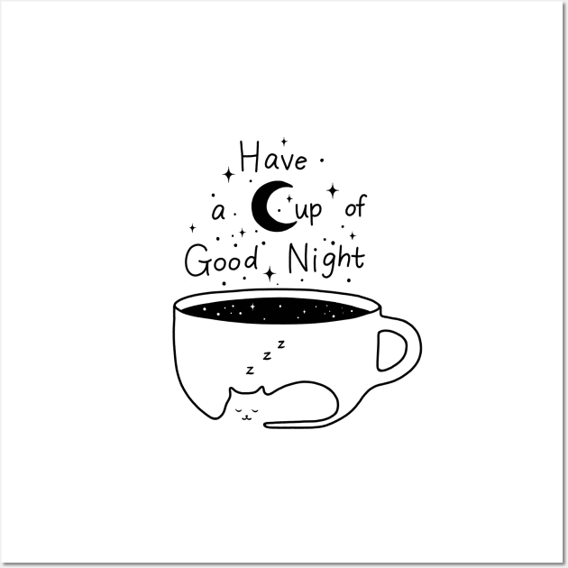 Cup of Goodnight Wall Art by Episodic Drawing